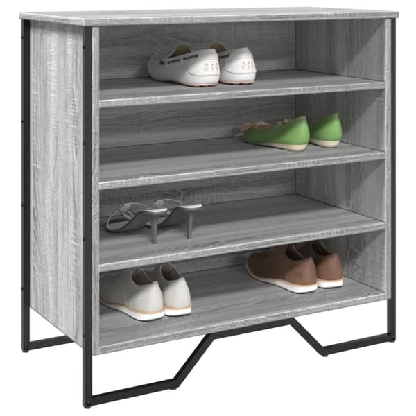 skoreol 80x38x78 cm konstrueret træ grå sonoma-eg