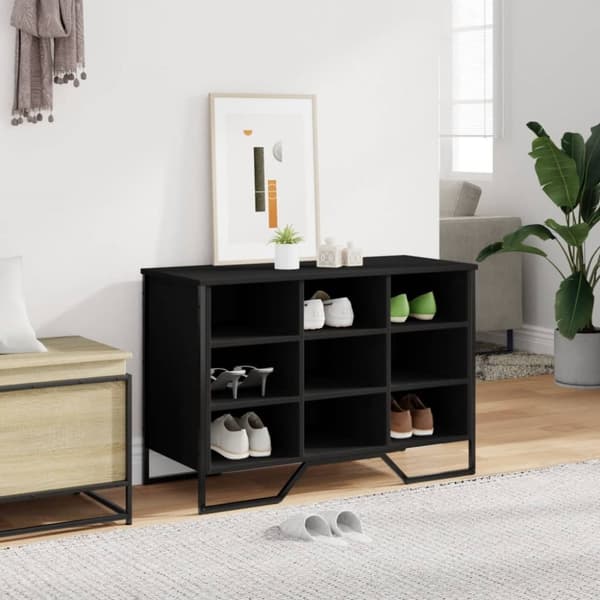 skoreol 90x38x45,5 cm konstrueret træ sort
