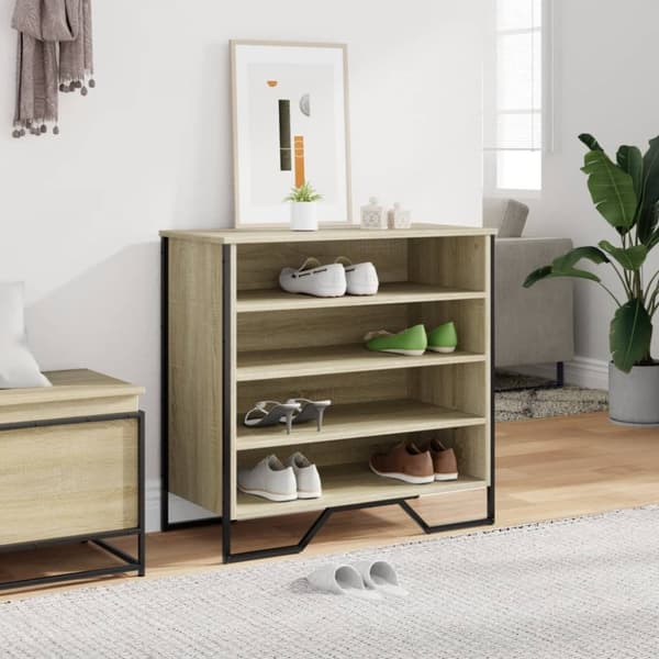 skoreol 80x38x78 cm konstrueret træ sonoma-eg