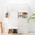 Miniatyrbild 2 av 11: Bärbar modulär skohylla InnovaGoods Vit - 36 par