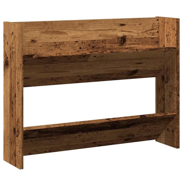 vidaXL væghængt skoreol 80x18x60 cm konstrueret træ antikt træ-look