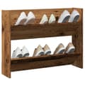 Miniatyrbillede 2 af 10: vidaXL væghængt skoreol 80x18x60 cm konstrueret træ antikt træ-look