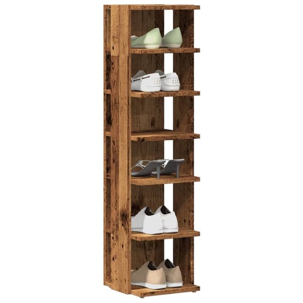 vidaXL Kenkäkaapit 2 kpl vanha puu 28x27x102 cm tekninen puu