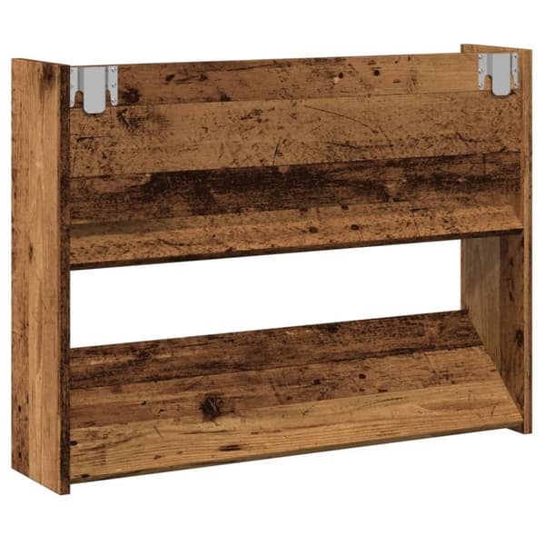 vidaXL Veggmontert skohylle gammelt tre 80x18x60 cm konstruert tre