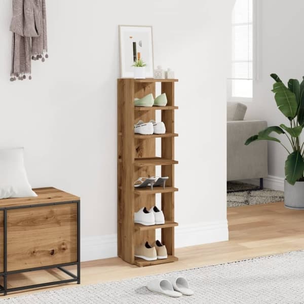 vidaXL skoskab 28x27x102 cm konstrueret træ kunsteg