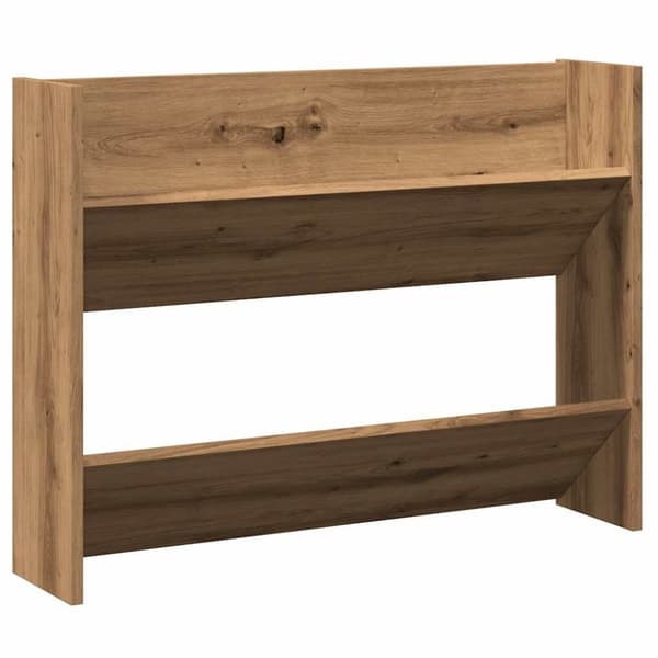 vidaXL væghængt skoreol 80x18x60 cm konstrueret træ kunsteg