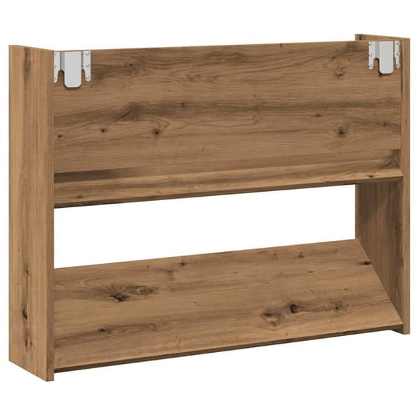 vidaXL væghængt skoreol 80x18x60 cm konstrueret træ kunsteg