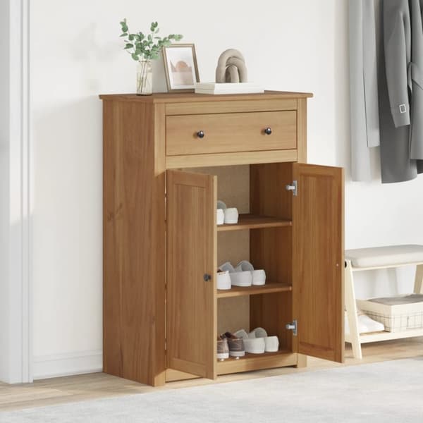 vidaXL Skoskap Panama 80x40x114 cm heltre furu