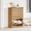 Miniatyrbilde 4 av 11: vidaXL Skoskap Panama 80x35x105 cm heltre furu