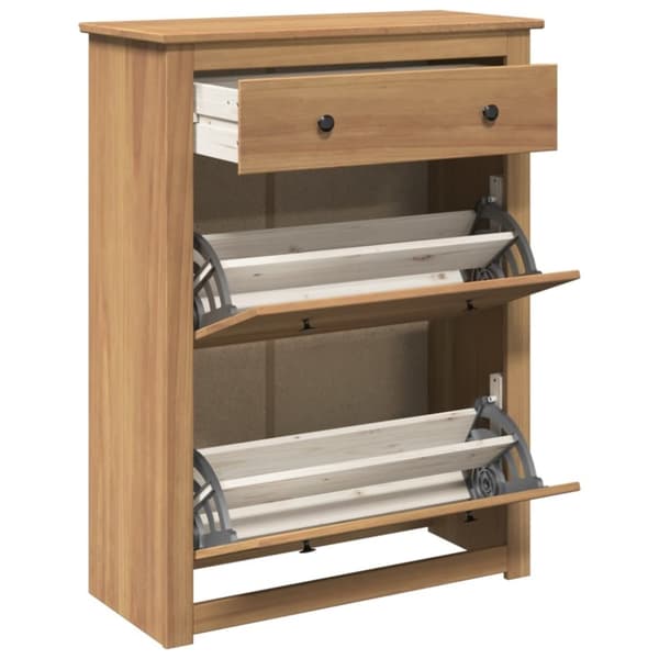 vidaXL Skoskap Panama 80x35x105 cm heltre furu