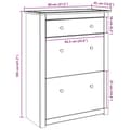 Miniatyrbilde 10 av 11: vidaXL Skoskap Panama 80x35x105 cm heltre furu
