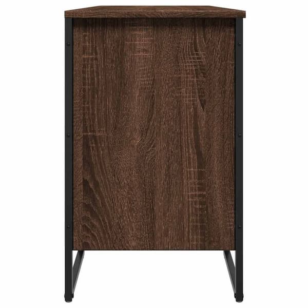 vidaXL Skohylle brun eik 90x38x61,5 cm konstruert tre