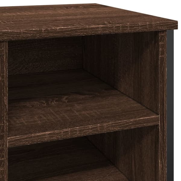 vidaXL Skohylle brun eik 90x38x61,5 cm konstruert tre