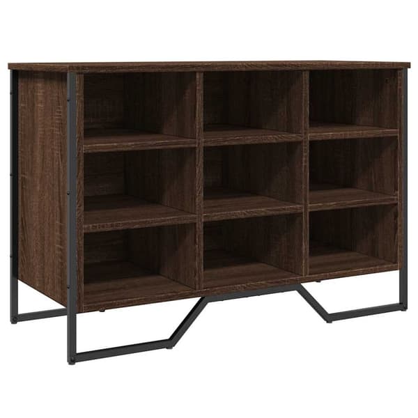 vidaXL Skohylle brun eik 90x38x61,5 cm konstruert tre