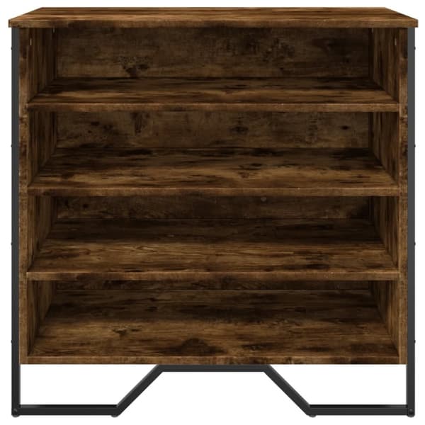 vidaXL Skohylle røkt eik 80x38x78 cm konstruert tre