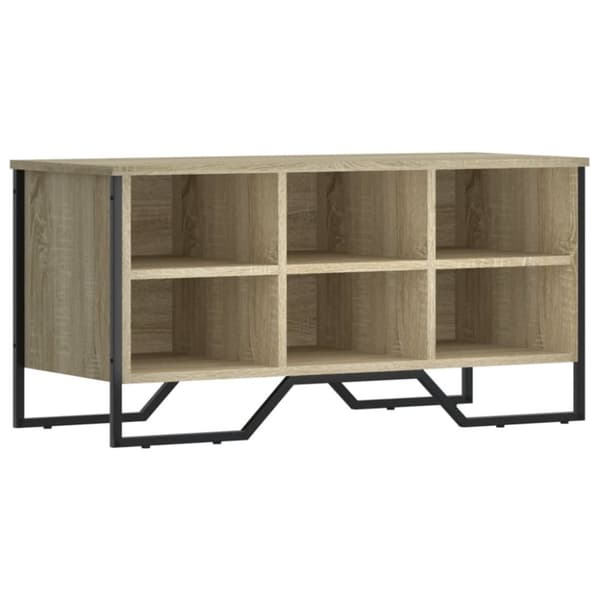 vidaXL Skohylle sonoma eik 90x38x45,5 cm konstruert tre