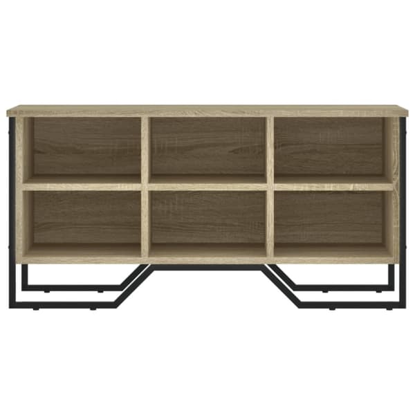 vidaXL Skohylle sonoma eik 90x38x45,5 cm konstruert tre