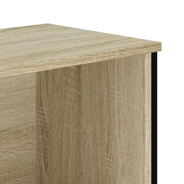 vidaXL Skohylle sonoma eik 90x38x45,5 cm konstruert tre