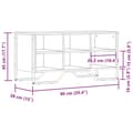 Miniatyrbilde 10 av 10: vidaXL Skohylle sonoma eik 90x38x45,5 cm konstruert tre