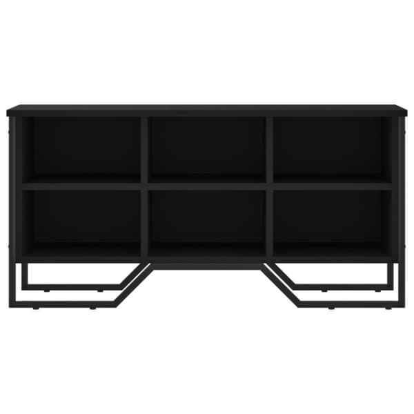 vidaXL Skoskap svart 90x38x45,5 cm konstruert tre