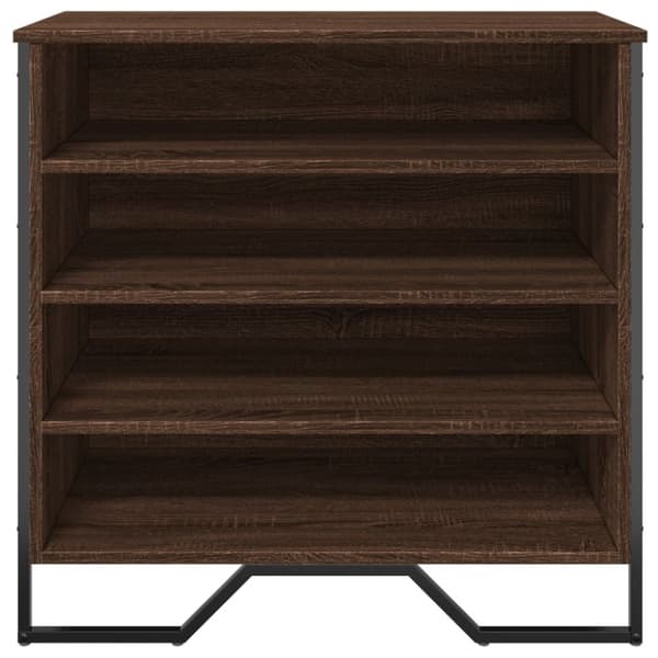 vidaXL skoreol 80x38x78 cm konstrueret træ brun egetræsfarvet
