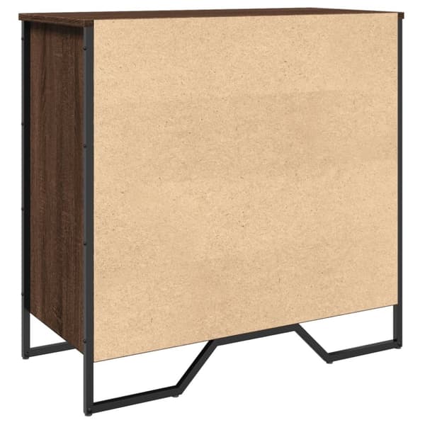 vidaXL skoreol 80x38x78 cm konstrueret træ brun egetræsfarvet