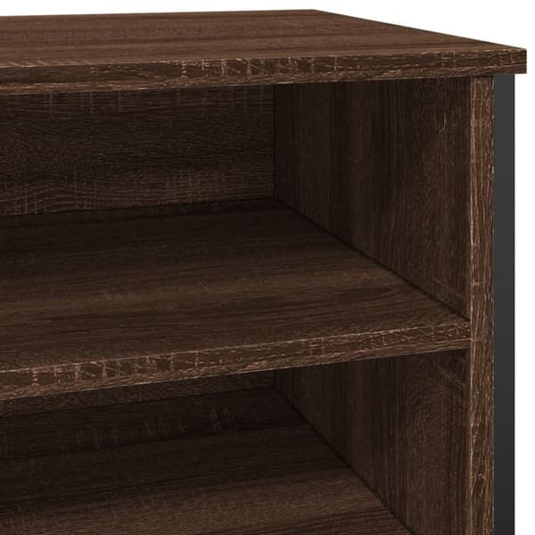 vidaXL skoreol 80x38x78 cm konstrueret træ brun egetræsfarvet