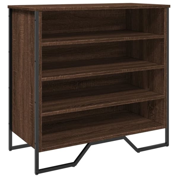 vidaXL skoreol 80x38x78 cm konstrueret træ brun egetræsfarvet