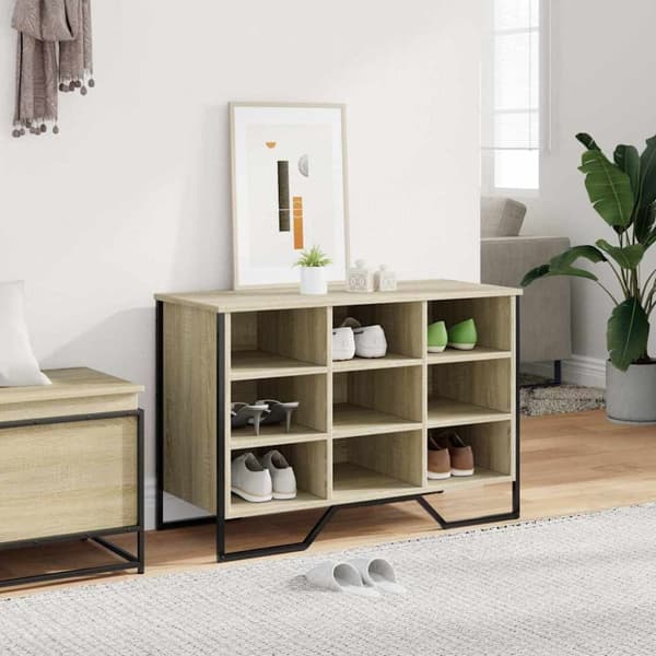 vidaXL skoreol 90x38x61,5 cm konstrueret træ sonoma-eg