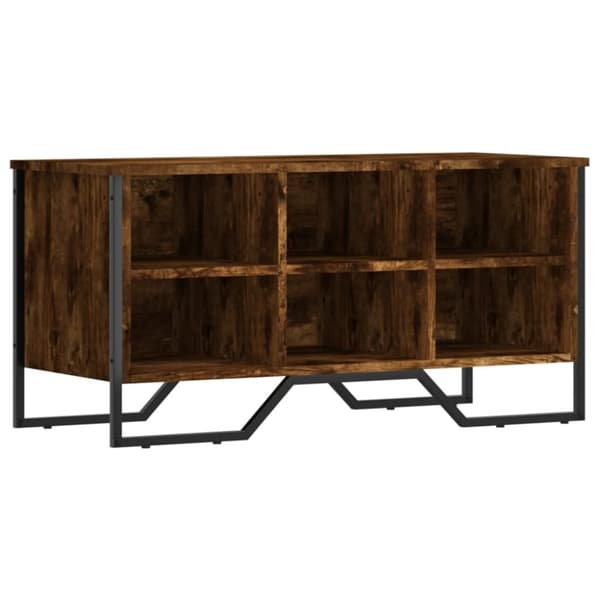 vidaXL skoreol 90x38x45,5 cm konstrueret træ røget egetræsfarve