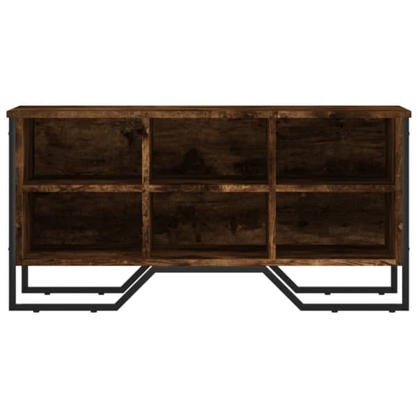 vidaXL skoreol 90x38x45,5 cm konstrueret træ røget egetræsfarve