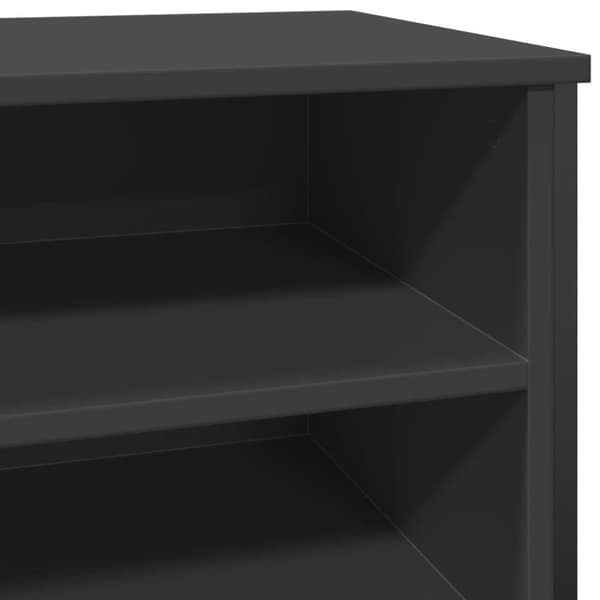 vidaXL skoreol 80x38x78 cm konstrueret træ sort