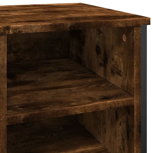 vidaXL Kenkäkaappi savutammi 90x38x61,5 cm tekninen puu