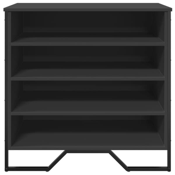 vidaXL Skohylla svart 80x38x78 cm konstruerat trä