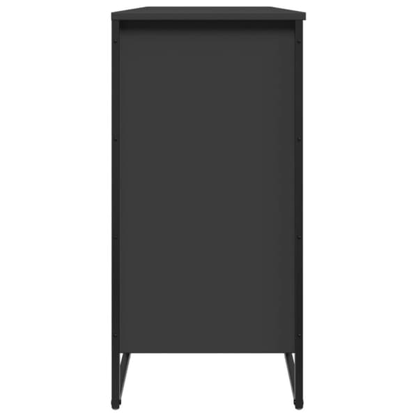 vidaXL Skohylla svart 80x38x78 cm konstruerat trä