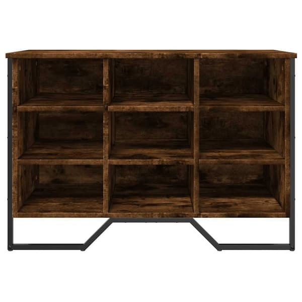 vidaXL Skoskåp rökfärgad ek 90x38x61,5 cm konstruerat trä