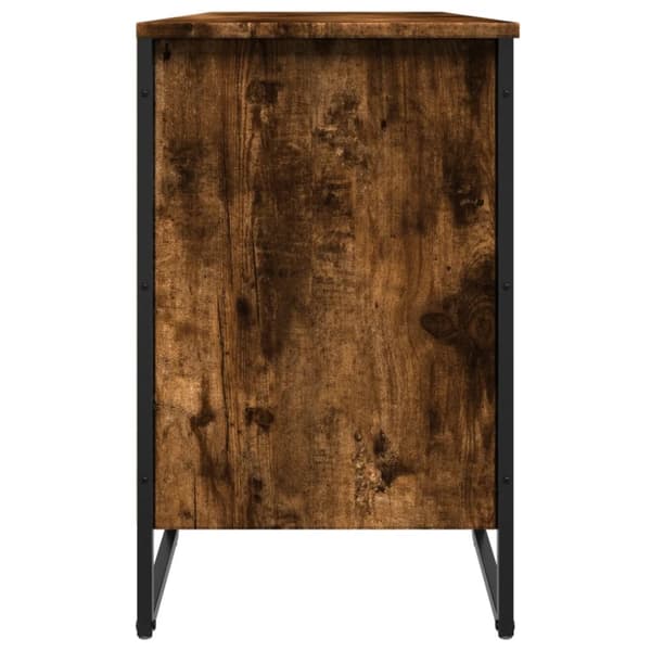 vidaXL Skoskåp rökfärgad ek 90x38x61,5 cm konstruerat trä