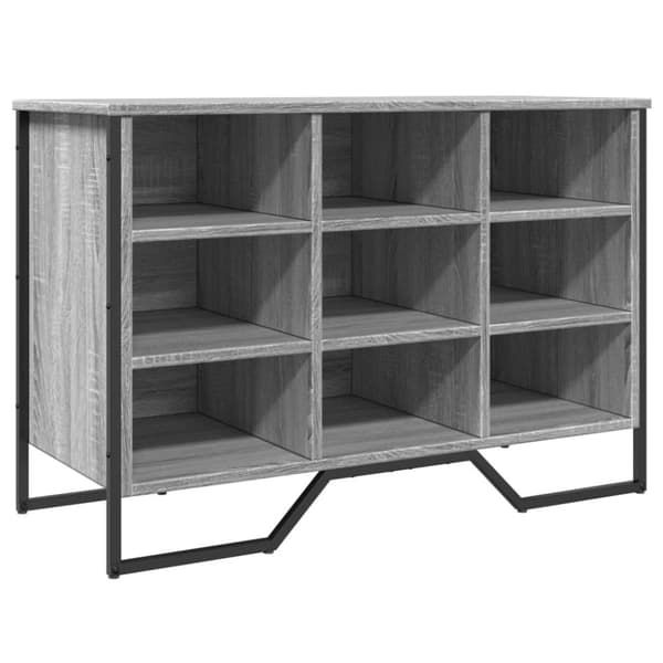 vidaXL Skohylle grå sonoma 90x38x61,5 cm konstruert tre