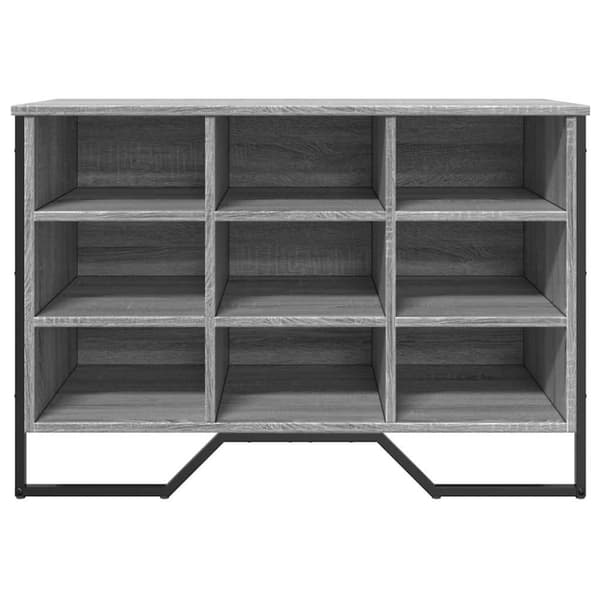 vidaXL Skohylle grå sonoma 90x38x61,5 cm konstruert tre