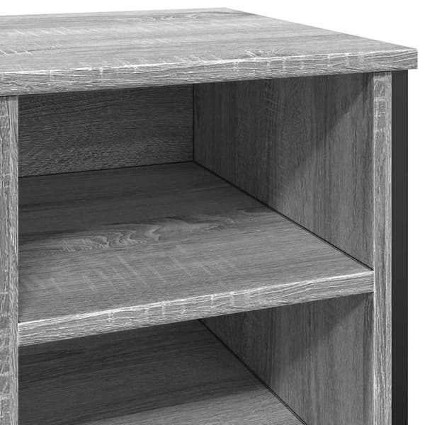 vidaXL Skohylle grå sonoma 90x38x61,5 cm konstruert tre
