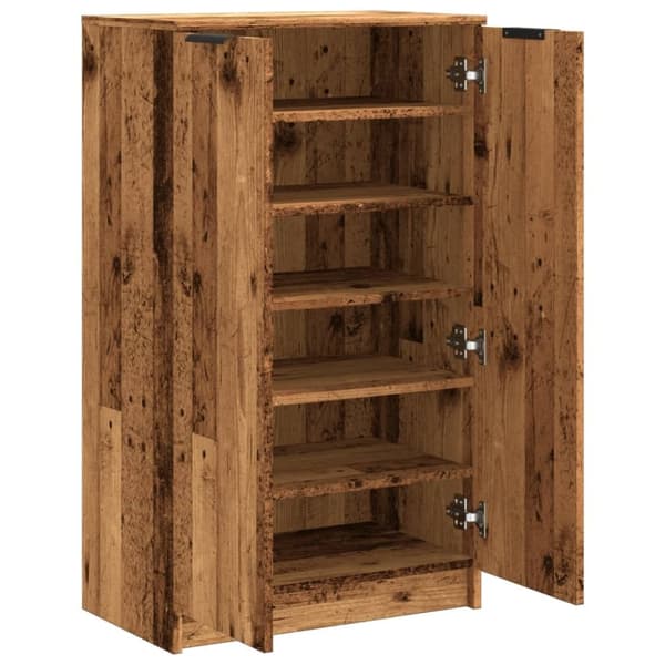 vidaXL Kirjahylly vanha puu 59x35x100,5 cm lastulevy