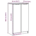 Pikkukuva 11 / 11: vidaXL Kirjahylly vanha puu 59x35x100,5 cm lastulevy