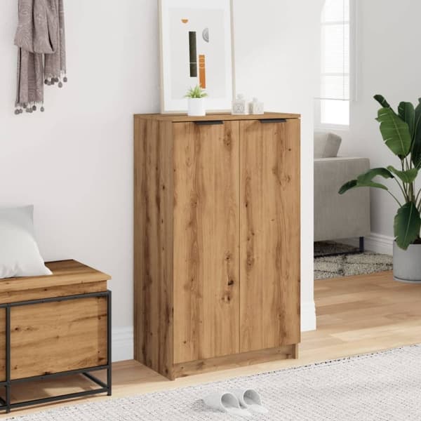 vidaXL Skoskåp artisian ek 59x35x100,5 cm konstruerat trä