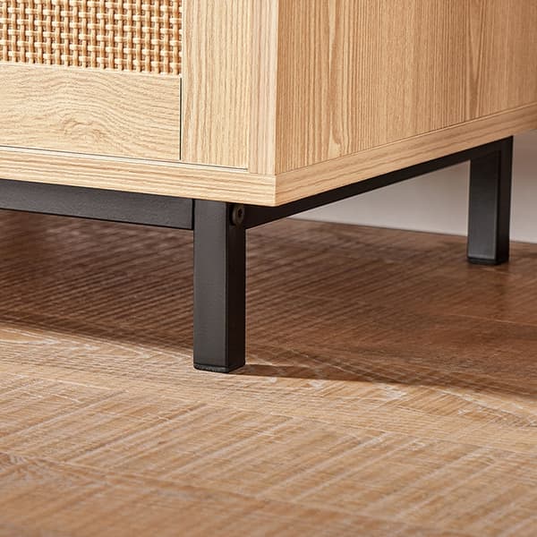 Rootz Skoskab - Skostativ - Skoopbevaring - PVC Rattan - Industrielt look - 110cm x 49cm x 40cm