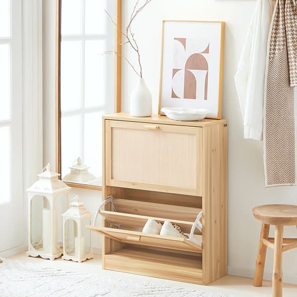 Rootz-kenkäkaappi - Säilytys bambusta - Järjestelyyksikkö - Kallistuslukko - 60cm x 80cm x 24cm