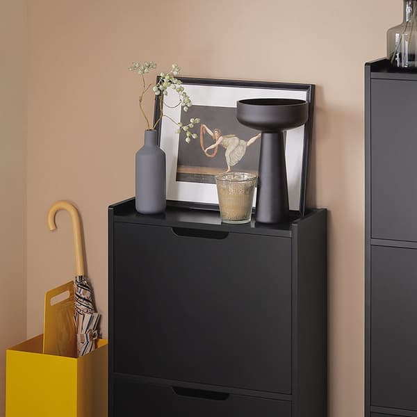 Rootz Skoskåp - Skoställ - Skohållare - MDF och metall - 50 cm x 90 cm x 19 cm - Vikt 12,1 kg - Lastkapacitet 16 kg