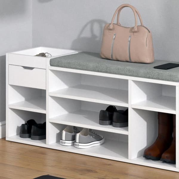 Vicco skobänk Eleon, Vit, 101 x 45 cm