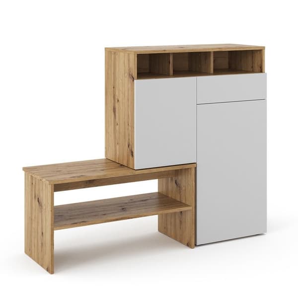 Vicco Selena skoskåp, Ek, 125 x 102 cm
