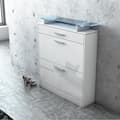 Miniatyrbild 4 av 4: bin skoskåp i blank vit