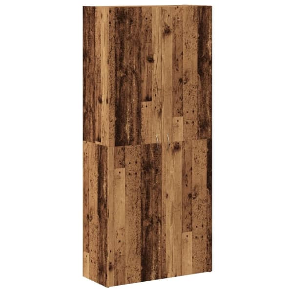 vidaXL skoskab 80x35,5x180 cm konstrueret træ antikt træ